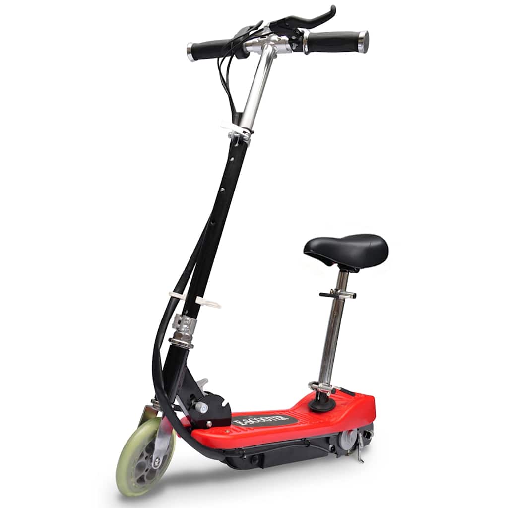 Patinete eléctrico infantil con asiento 120 W, rojo