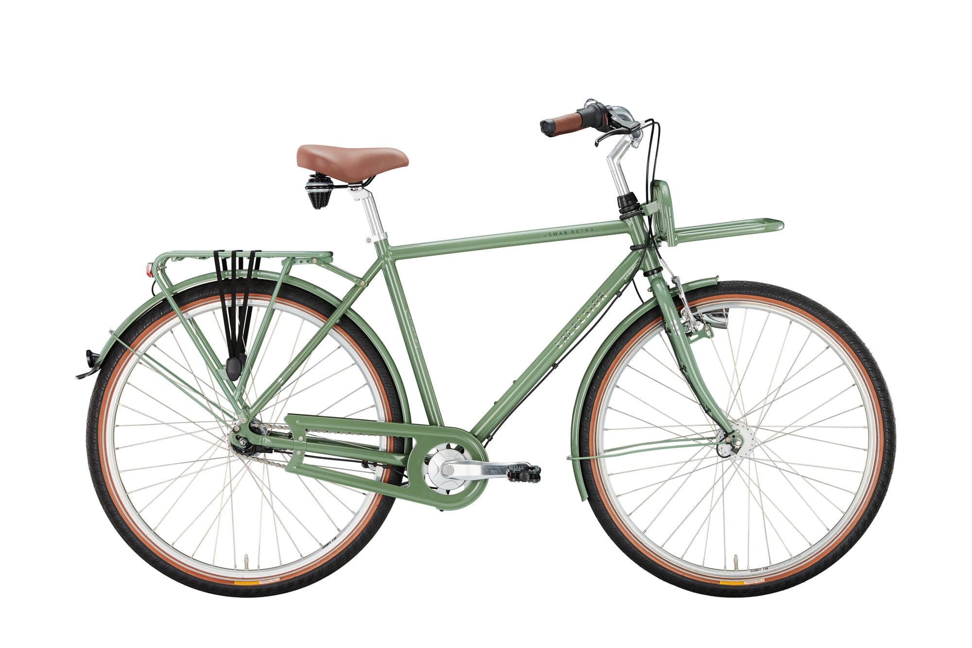 Excelsior Swan-Retro 28" 7v — Bicicleta de paseo, caqui 55 cm