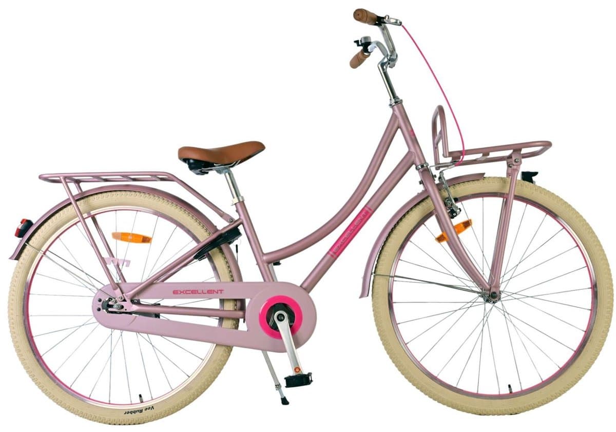 Volare Excellent 26" — Bicicleta juvenil de paseo, rosa mate