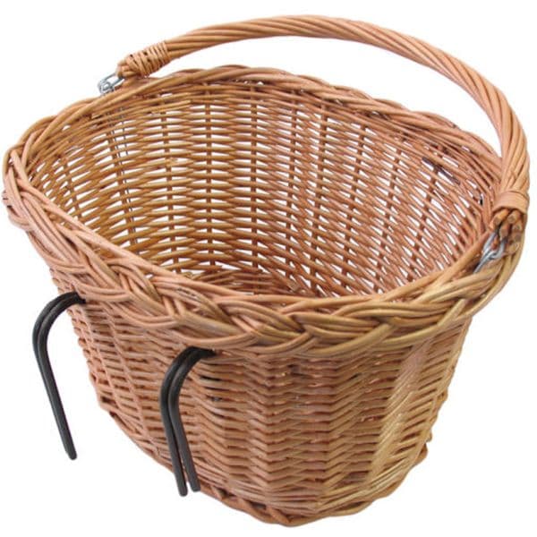 Basil Denver — Cesta de bicicleta de mimbre, natural