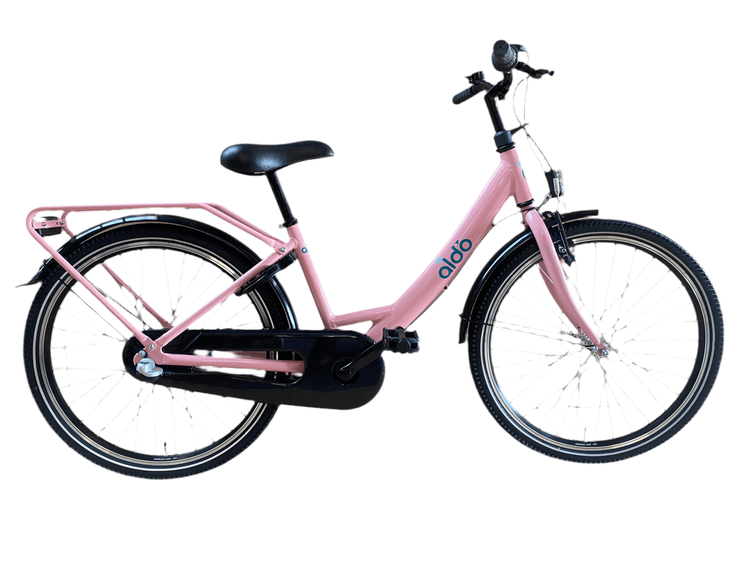Aldo Carino 24" 3v — Bicicleta infantil para niña, rosa