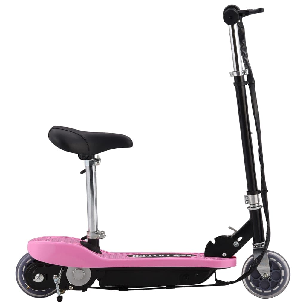 Patinete eléctrico infantil con asiento 120 W, rosa
