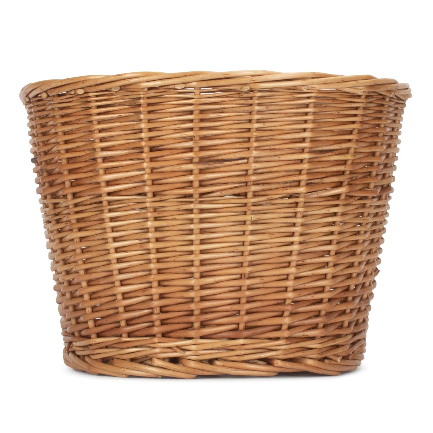 Cesta delantera de mimbre pequeña para bicicleta — vista 3