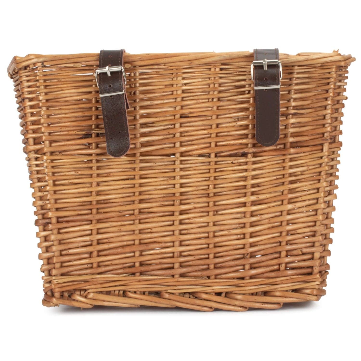 Cesta delantera de mimbre pequeña para bicicleta — vista 4