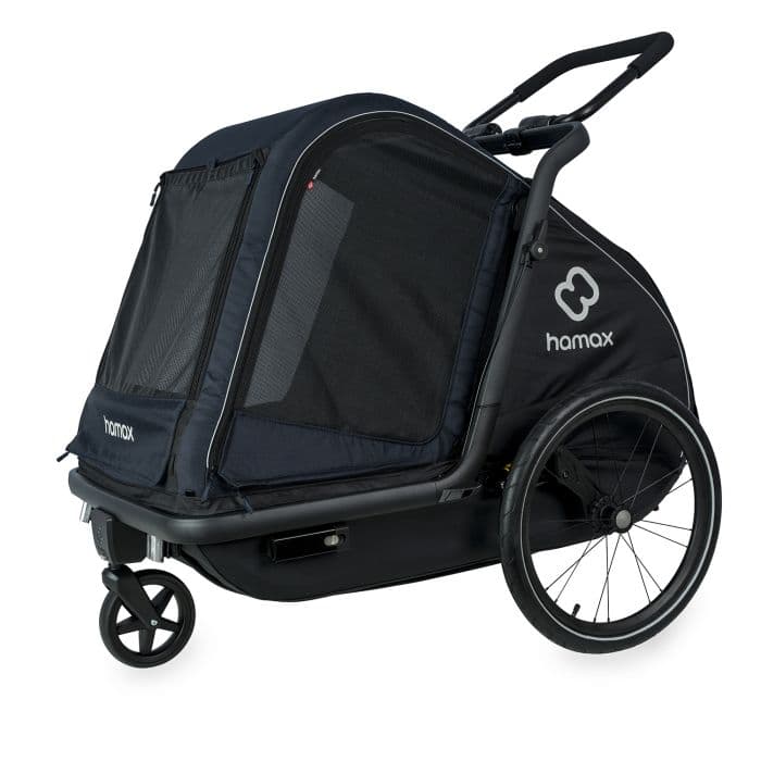 Hamax Pluto Large — Remolque multifunción para bici, azul marino