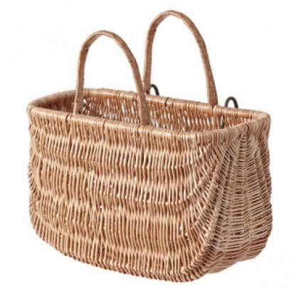 Basil Swing — Cesta de bicicleta de mimbre, natural