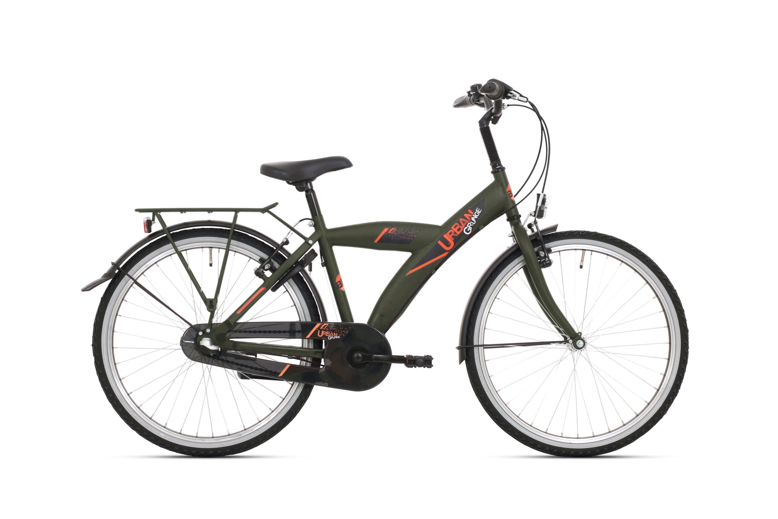 Bikefun Urban City 26" 3v — Bicicleta juvenil, verde militar