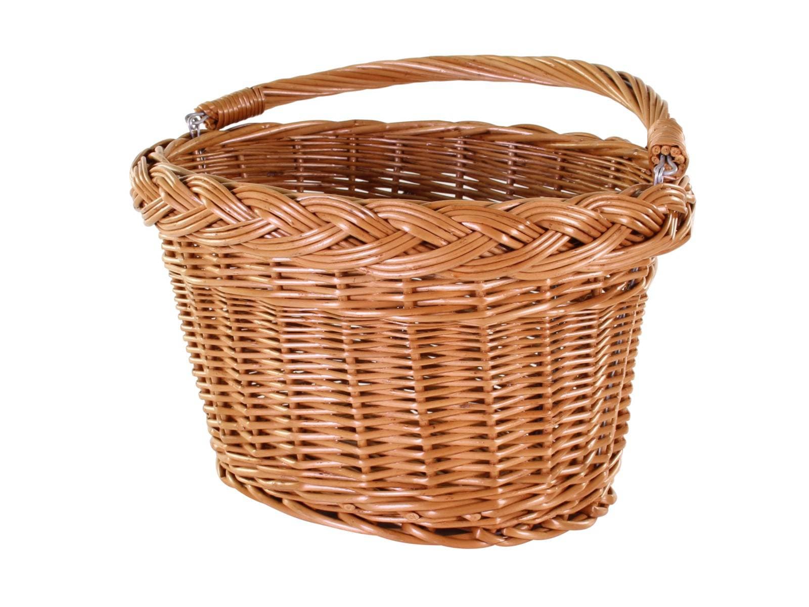 Cesta ovalada de mimbre para bicicleta