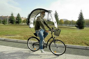 Capota futurista para bicicleta